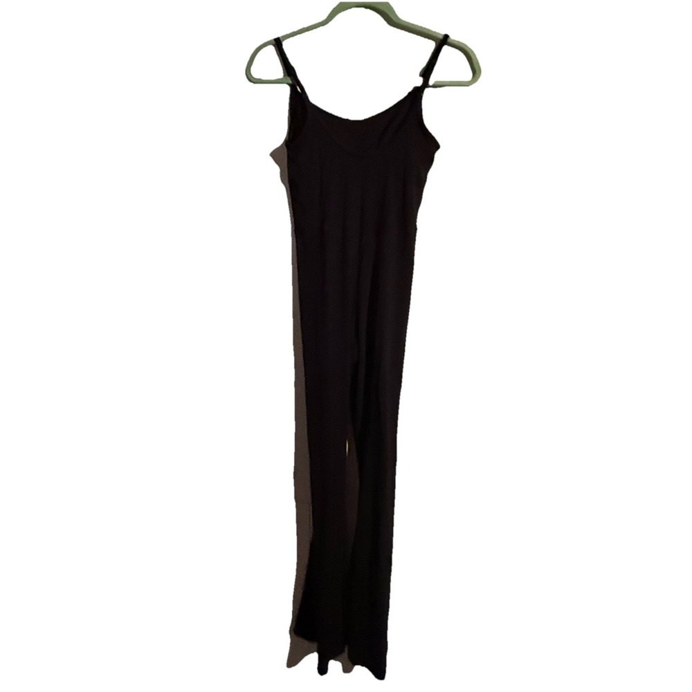 OFFLINE By Aerie Jumpsuit‎ Women Small Black Sleeveless Flare Leg Jersey Lounge - Picture 4 of 5